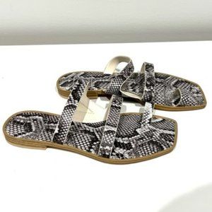 DOLCE VITA flat sandal snake pattern leather NEW ❤️